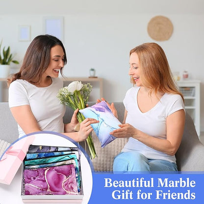 Hillban 36 Pcs Marble Makeup Bags Marble Gifts Cosmetic Bags for Women Travel Toiletry Pouch with Zipper Portable Organizer Pouch for Cosmetics Makeup Brushes, 12 Styles