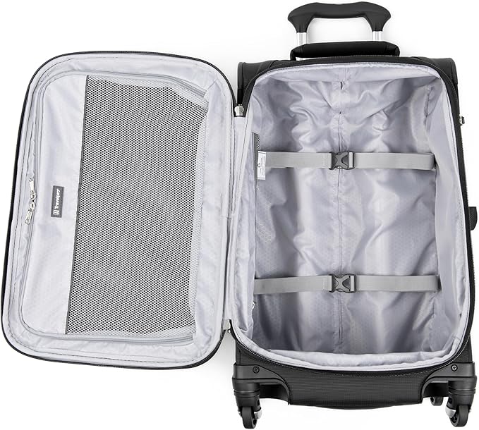 Travelpro Maxlite 5 Softside Expandable Luggage with 4 Spinner Wheels, Lightweight Suitcase, Men and Women, Black, 2-Piece Set (21/29)