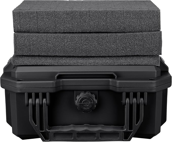 Eylar 11.8" Intact Series Compact Hard Camera Case, Lightweight and Durable Stacker Design with Foam (Black)