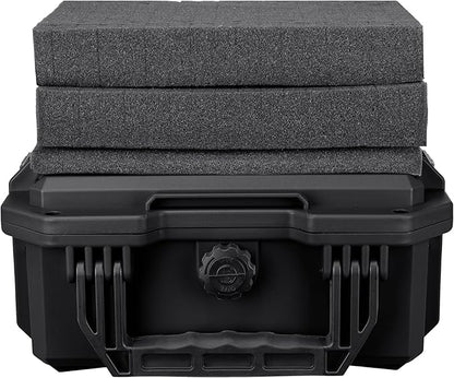 Eylar 11.8" Intact Series Compact Hard Camera Case, Lightweight and Durable Stacker Design with Foam (Black)