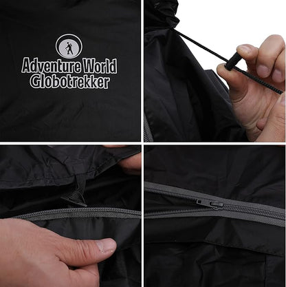 Adventure World Globotrekker Backpack Poncho Lightweight Waterproof Rain Poncho for Hiking, Camping, Travel & Outdoor Use