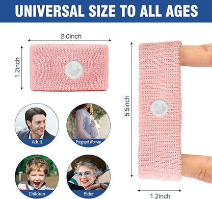 Motion Sickness Bands Anti Nausea Wristband for Adult and Kids Morning Sickness Relief for Pregnant Women Acupressure Nausea Relief for Car, Sea, Air Sickness - 1 Pair Pink