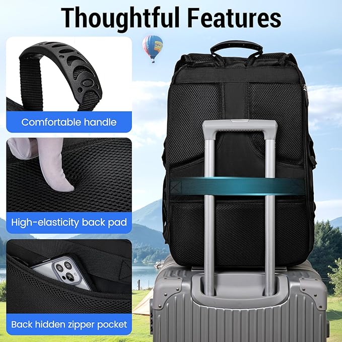 Men's Women's with Usb Port 80l Travel Backpack, Large Carry-On Backpacks，Expandable Oversized Laptop Bag Works