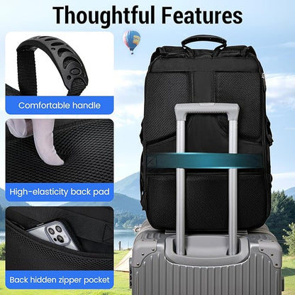 Men's Women's with Usb Port 80l Travel Backpack, Large Carry-On Backpacks，Expandable Oversized Laptop Bag Works