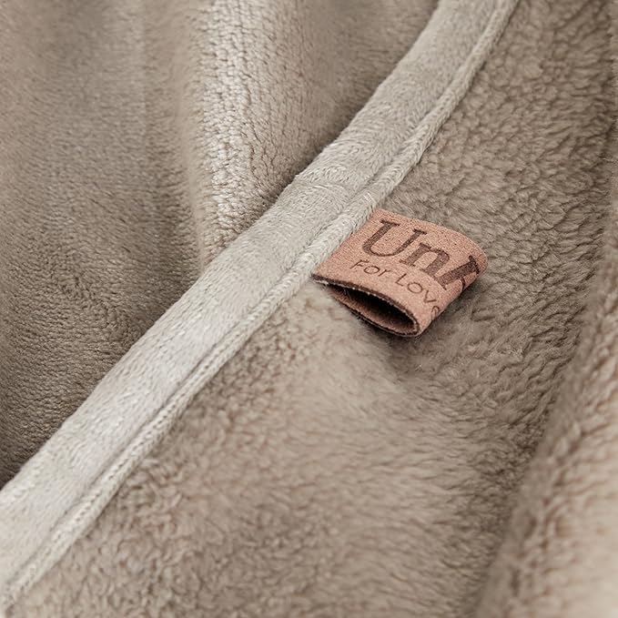 UnHide Lil Marsh Traveler - Travel Blanket - Faux Fur Blanket - Durable, Lightweight, Extra Soft Blanket - Taupe Ducky (50” x 60”)