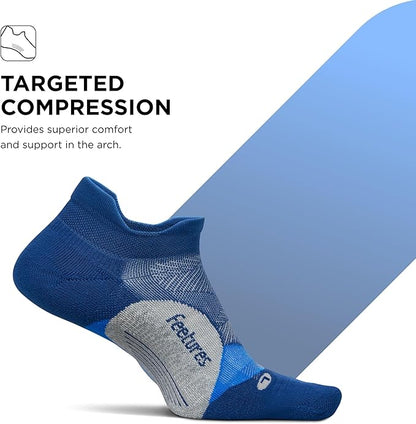 Feetures Elite Light Cushion No Show Tab Athletic Ankle Socks - Sport Sock with Targeted Compression