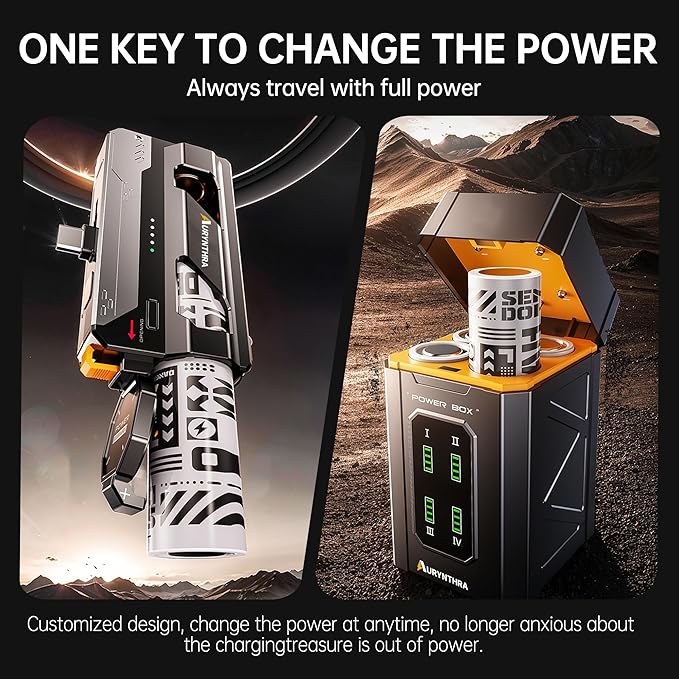 Power Exchange Power Bank 25000mAh Portable Charger with Smart Charging Dock – 22.5W USB-C Fast Charging for iPhone 16/15, Samsung & More