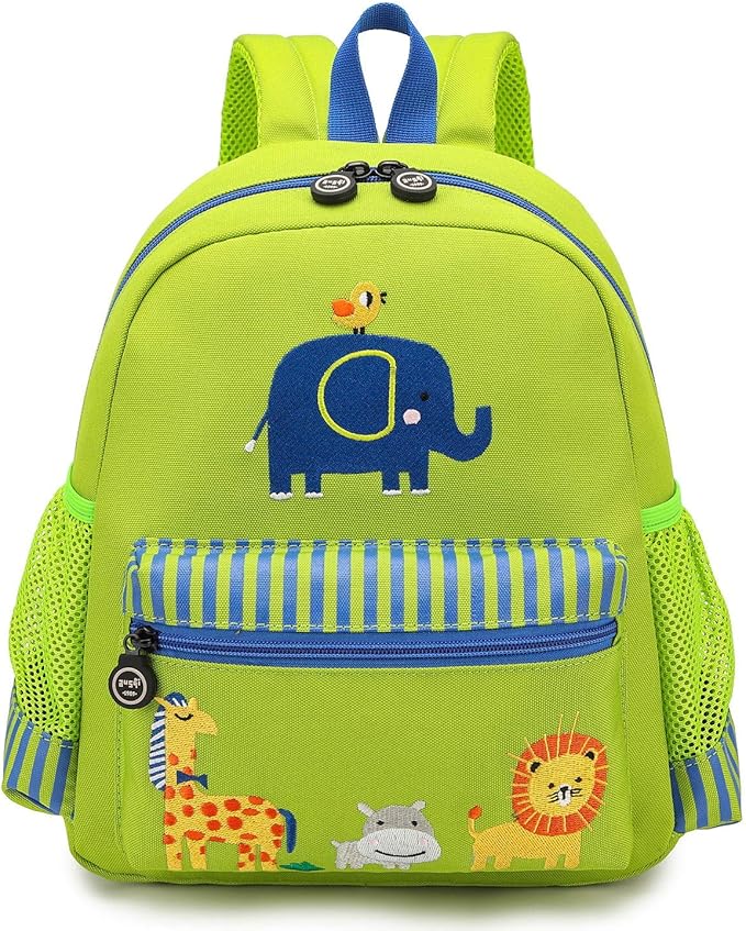 willikiva Cute Zoo Little 3d Backpack Kids Backpack for Boys and Girls Toddler Backpack Waterproof Preschool(Green Zoo)