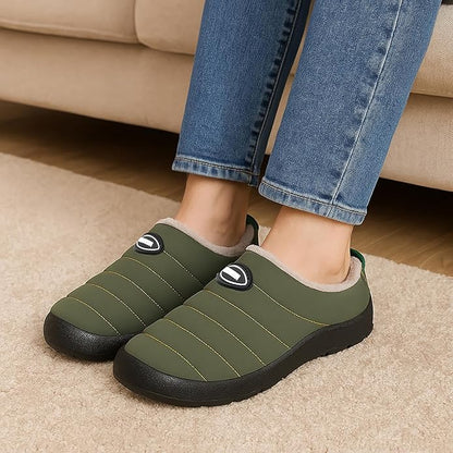 Mishansha Mens Womens House Slippers Warm Fur Lined Winter House Shoes Slip on Cozy Indoor Outdoor Slipper