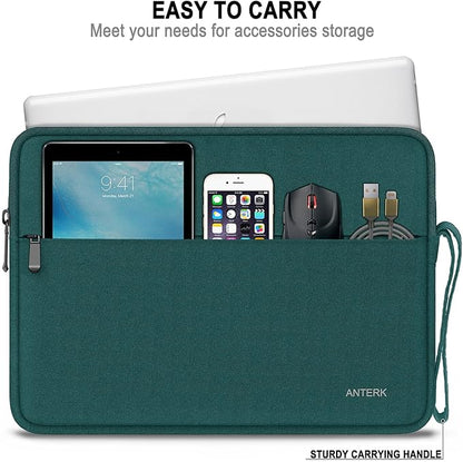 Laptop Case 14 Inch, Water Resistant Traveling Computer Cover with Handle, Shockproof Protective Carrying Laptop Sleeve Compatible for 14 Inch MacBook Air/Pro, HP, Dell, Lenovo, Cyan
