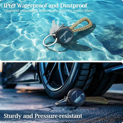 2025 [Apple MFi Certified] (iOS Only) Bluetooth Tracker Smart Finder for Apple Find My iPhone Keys Finder GPS Tracker, 5-10 Years Staying Power, Keys Finder and Item Locator for Wallet, Bags, Passport