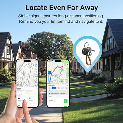 2025 [Apple MFi Certified] (iOS Only) Bluetooth Tracker Smart Finder for Apple Find My iPhone Keys Finder GPS Tracker, 5-10 Years Staying Power, Keys Finder and Item Locator for Wallet, Bags, Passport