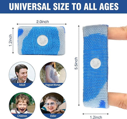 Motion Sickness Bands Anti Nausea Wristband for Adult and Kids Morning Sickness Relief for Pregnant Women Acupressure Nausea Relief for Car, Sea, Air Sickness - 2 Pairs Camo Blue, Camo Pink