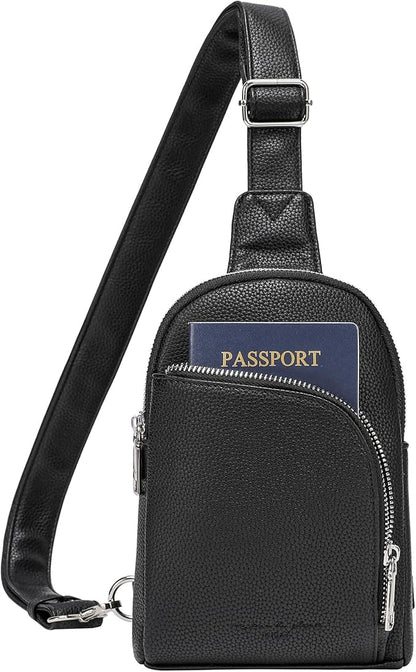 INICAT RFID Blocking Sling Bag,Anti Theft Crossbody Bags for Women,Travel Gifts Cross Body Purses Vegan Leather