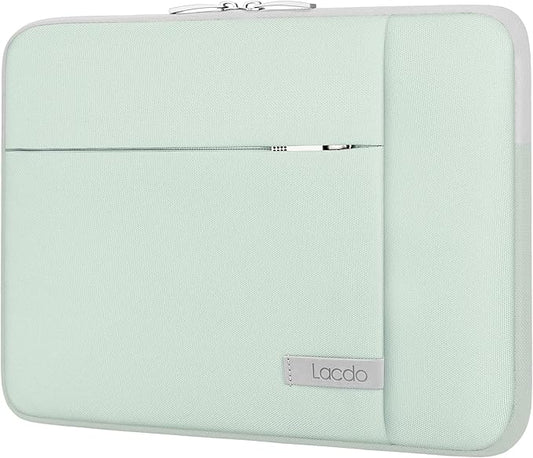 Lacdo Laptop Sleeve Case for 15 inch New MacBook Air M4 A3241 2025, M3 A3114, M2 A2941 2024-2023, 15 inch MacBook Pro A1990 A1707, Dell XPS 15 Plus Computer Case Bag with Accessory Pocket, Green