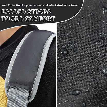 MOYAQI Stroller Travel Bag for Airplane, Gate Check Bag Backpack with Durable Nylon,Adjustable Carry Straps,Infant Carriers & Booster Seats (Black)