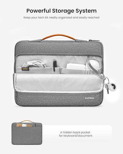 tomtoc 360 Protective Laptop Carrying Case compatible with 14-inch MacBook Pro M5/M4/M3/M2/M1 Pro/Max A3434 A3112 A3401 A3185 2025-2021, 12.9-13 Inch iPad Pro/Air, Water-Resistant Accessory Sleeve Bag