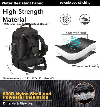 Tactical Backpack Military Army Daypack - Assault Pack for Men Molle Backpacks Bug Out Bag 3 Day Pack for Hiking Camping Travel Hunting Rucksack Trekking Black