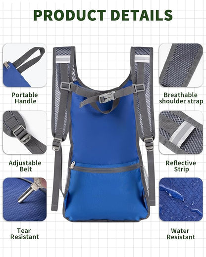 15L Lightweight Packable Hiking Backpack Water Resistant Foldable Daypack for Hiking Travel Cycling Outdoor Sports