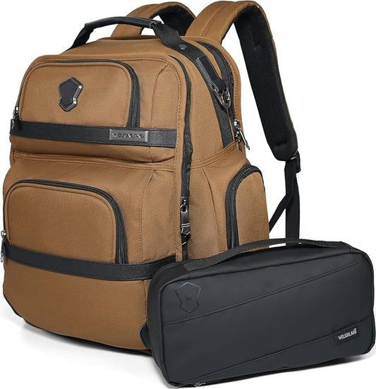 WELKINLAND 24H Business Backpack for Men with Toiletry Bag, 16" Laptop Executive Backpack for Mens, 28L Business Computer Backpacks, Heavy Duty Laptop Backpack, Carry-on Executive Backpacks for Men
