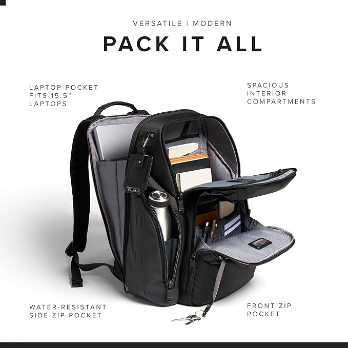 TUMI - Alpha Bravo Search Backpack - Laptop Backpack for Men & Women - Backpack for Work & Travel - 17.0" X 14.0" X 8.3" - Black