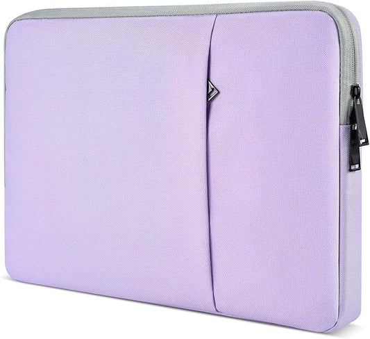 360° Upgraded Protective Laptop Sleeve for MacBook Air 15 inch M4 A3241 2025, M3 A3114 2024, M2 A2941 2023, 15-inch Shockproof Water-Resistant MacBook Case w/Accessory Pocket, Purple