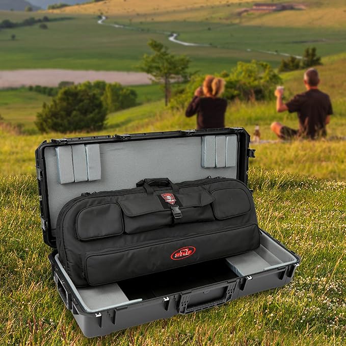 SKB Hard Protective Storage Case, Foam, Wheels for Equipment, iSeries 47" x 19" x 8", Dark Gray