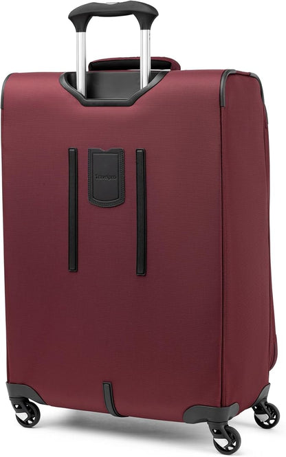 Travelpro Maxlite 5 Softside Expandable Luggage with 4 Spinner Wheels, Lightweight Suitcase, Men and Women, Burgundy, 2-Piece Set (21/25)