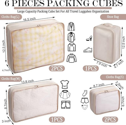 Shappy 12 Set Packing Cubes Luggage Organizer Bags Travel Luggage Suitcases Organizers Luggage Cubes with Shoe Bag