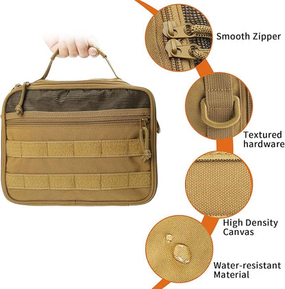 SMONT Tactical Toiletry Bag for Men, 9.5" Hanging Dopp Kit Shaving Hygiene Bag for Traveling Bathroom