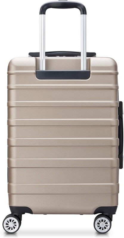DELSEY PARIS Margot Hardside 3-Piece Set, Expandable Luggage with 4 Spinner Wheels, Lightweight Suitcase, 21" Carry-On, 24" Checked Medium, 28" Checked Large, Gold