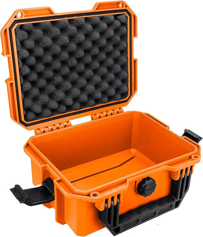 Eylar 11.8" Intact Series Compact Hard Camera Case, Lightweight and Durable Stacker Design with Foam (Orange)