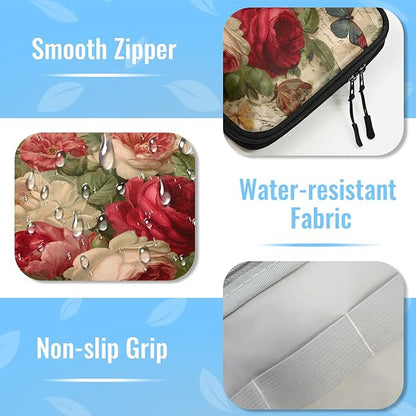 Cable Organizer Vintage Butterfly Roses Electronics Travel Organizer Case Tech Accessories Pouch Waterproof Cord Storage Bag for Power Bank Charger Phone Earphone