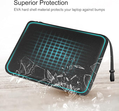 FINPAC Hard Laptop Sleeve Case for 15.3 inch MacBook Air M4 A3241 M3A 3114 M2 A2941 2025 2024, 16.2 inch MacBook Pro M4/M3/M2/M1 Pro/Max, Waterproof Case for Surface Laptop/Book, Black