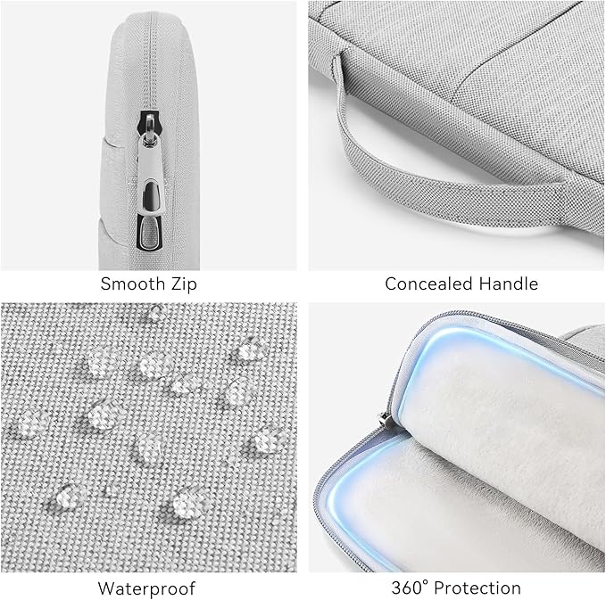 Omnpak for 13.6 inch MacBook Air Case Sleeve Compatible with MacBook 13 inch, 14-inch New MacBook Pro M5/M4/M3/M2/M1 Pro/Max, Water Repellent Laptop Case with Handle