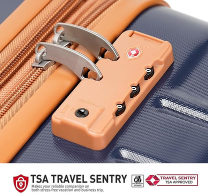 PRIMICIA GinzaTravel Luggage Sets 3-Piece Expandable Suitcases with Wheels PC+ABS Durable Hardside Luggage sets TSA lock
