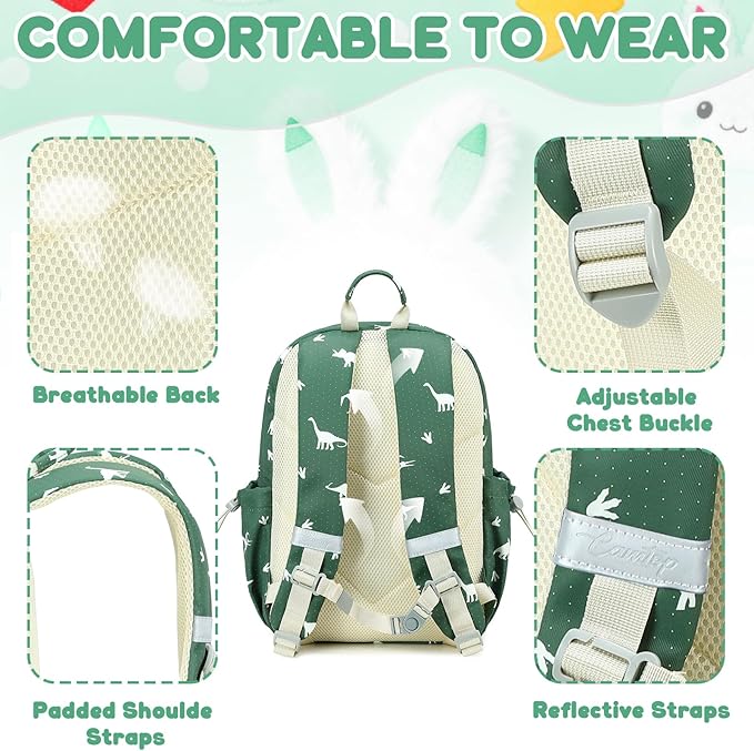 CAMTOP Preschool Backpack for Kids Boys Girls Toddler Backpack Kindergarten School Bookbags for Age 3-8