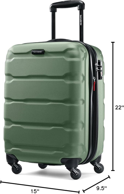 Samsonite Omni PC Hardside Expandable Luggage with Spinner Wheels, Carry-On 20-Inch, Army Green