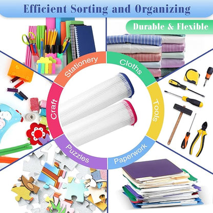 Jetec 32 Pcs Mesh Zipper Bags Toy Storage Bikini Organizer Bag Bolsas Para Guardar Trajes De Bano Waterproof Zipper Reusable Pouch Puzzle Multipurpose for Storage Office(Classic Color,13 x 9.5 Inch)