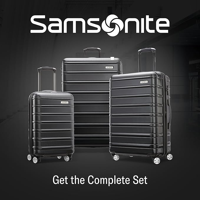 Samsonite Omni 2 International Carry-On Luggage with 360° Spinner Wheels - Scratch Resistant Hardshell - TSA, Airline-Approved - Expandable Polycarbonate Shell for Lightweight Travel - Artic Silver