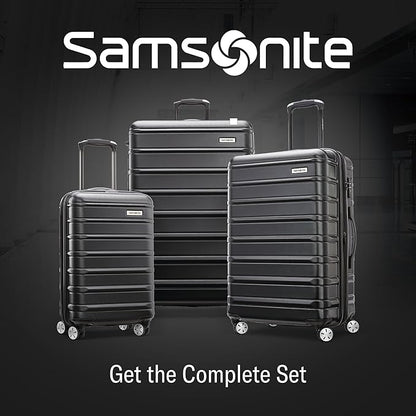 Samsonite Omni 2 International Carry-On Luggage with 360° Spinner Wheels - Scratch Resistant Hardshell - TSA, Airline-Approved - Expandable Polycarbonate Shell for Lightweight Travel - Artic Silver