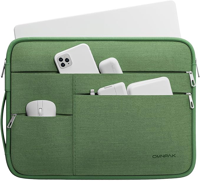 Omnpak for 13.6 inch MacBook Air Case Sleeve Compatible with MacBook 13 inch, 14-inch New MacBook Pro M5/M4/M3/M2/M1 Pro/Max, Water Repellent Laptop Case with Handle