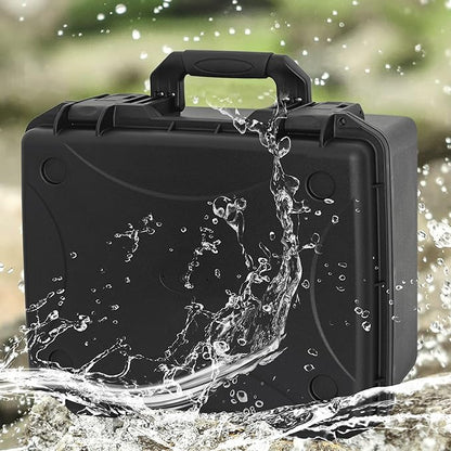 Hard Case with IP67 Waterproof Shockproof Tool Box for Microphone, Drones, Camera, Equipments, Portable Storage Case, 18.3 x 15.7 x 7.6 Inch