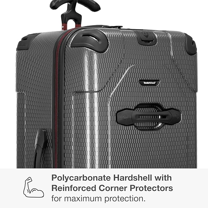 Traveler's Choice Maxporter II 30" Hardside Spinner Trunk Luggage, TSA Lock, Gray