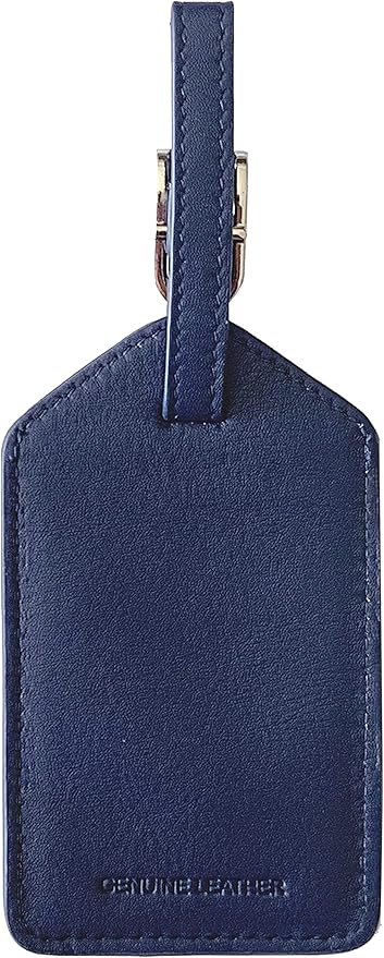 Personalized Monogrammed Leather Luggage Tags - 3 Pack