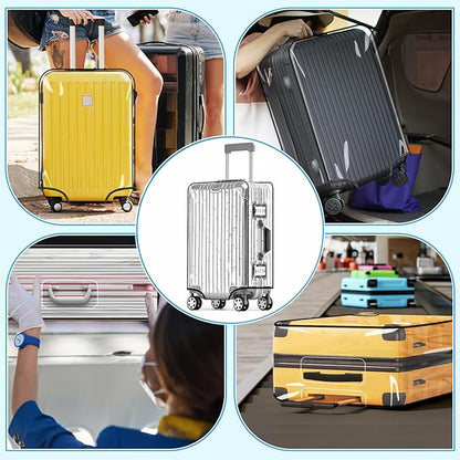 Yotako Clear PVC Suitcase Cover Protectors 32 Inch Luggage Cover for Wheeled Suitcase (32'') Gift