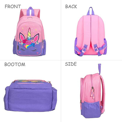 11 Inch Kids Small Toddler Preschool Travel Backpack Cool Cute Cartoon Daypack（Unicorn Purple）