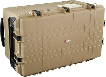 Eylar XXXL 32" Transport Roller Gear, Camera, Tools, Equipment Hard Case Waterproof w/Foam (Tan)