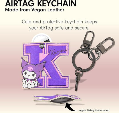 Sonix x Sanrio Character Keychain Case Compatible with Apple AirTag | Protective AirTag Cover Keychain | College Letters Kuromi