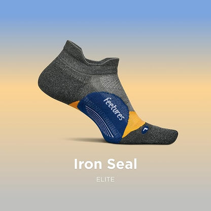 Feetures Elite Light Cushion No Show Tab Athletic Ankle Socks - Sport Sock with Targeted Compression